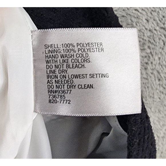 Worthington Skirt Womens 8 Black Faux Suede Mesh Retro A Line Mini - Picture 8 of 8